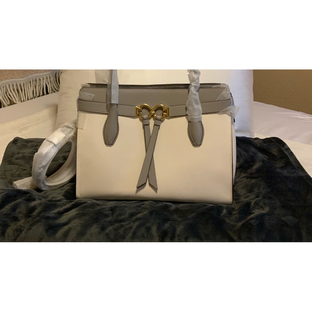 Kate Spade large satchel white/gray